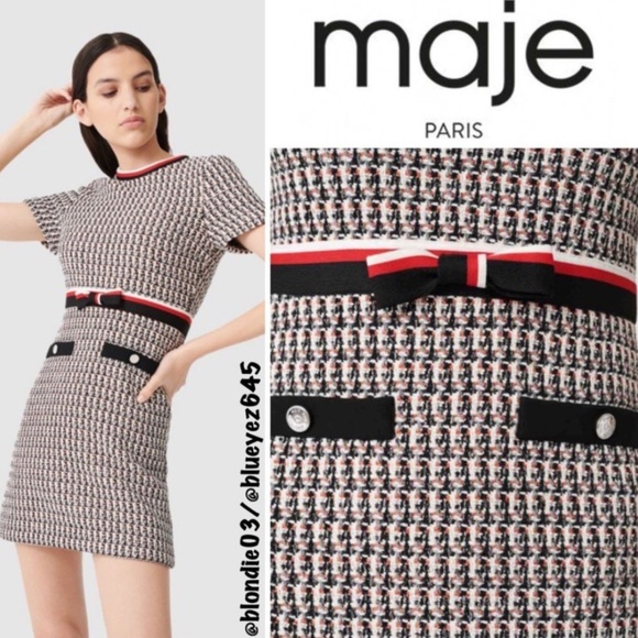 Maje Dresses & Skirts - Maje Black and White Mini Dress